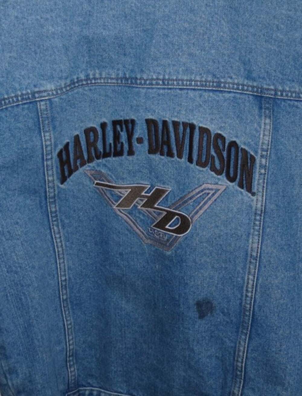 Vintage Harley-Davidson Biker Blues Denim Trucker Jacket Size XS